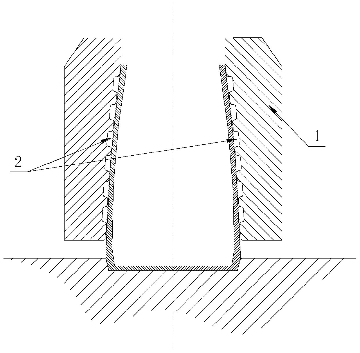 A Necking Die with Reduced Necking Instability Tendency