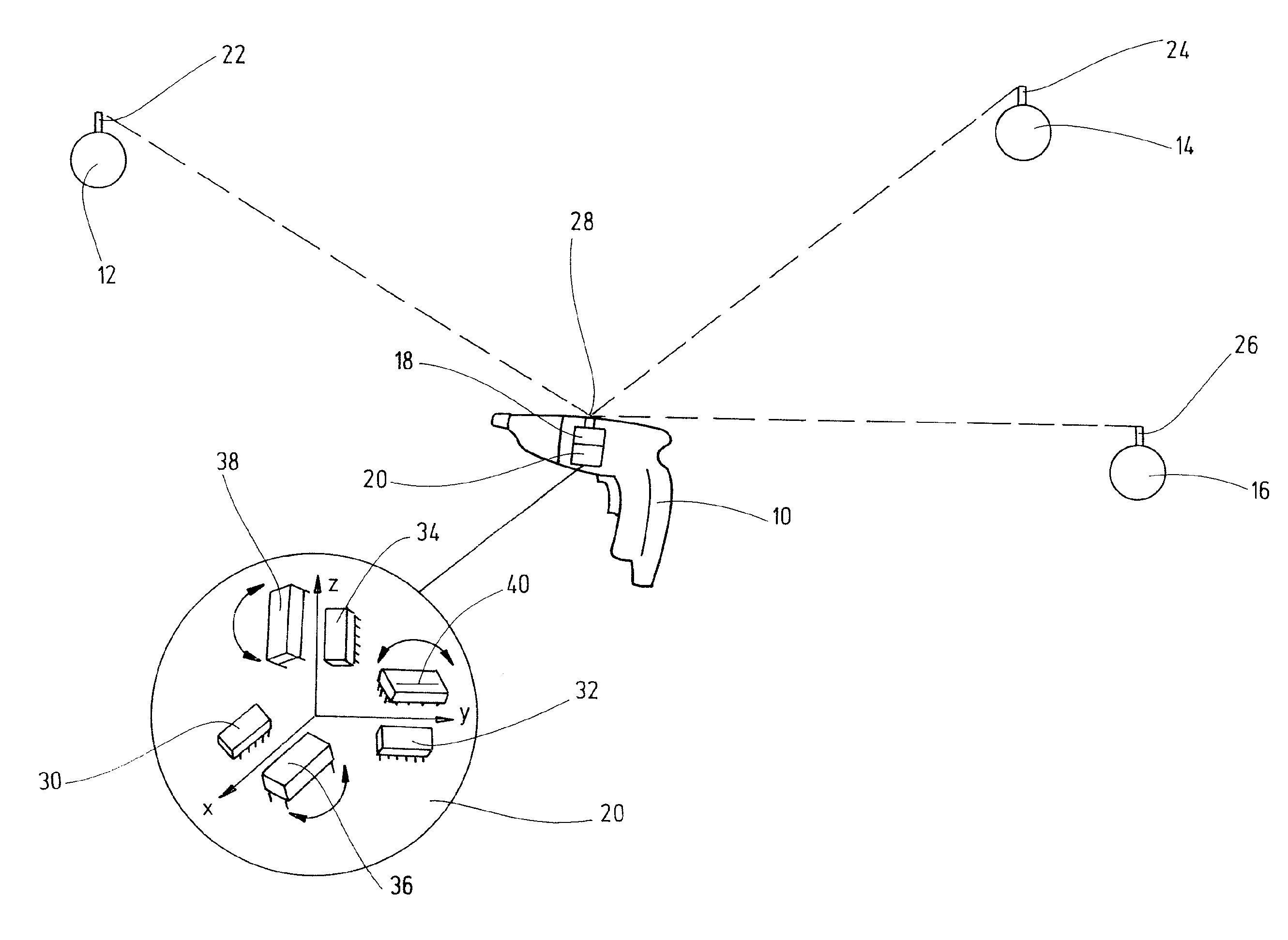 Position Finding System For Locating The Position Of A Tool