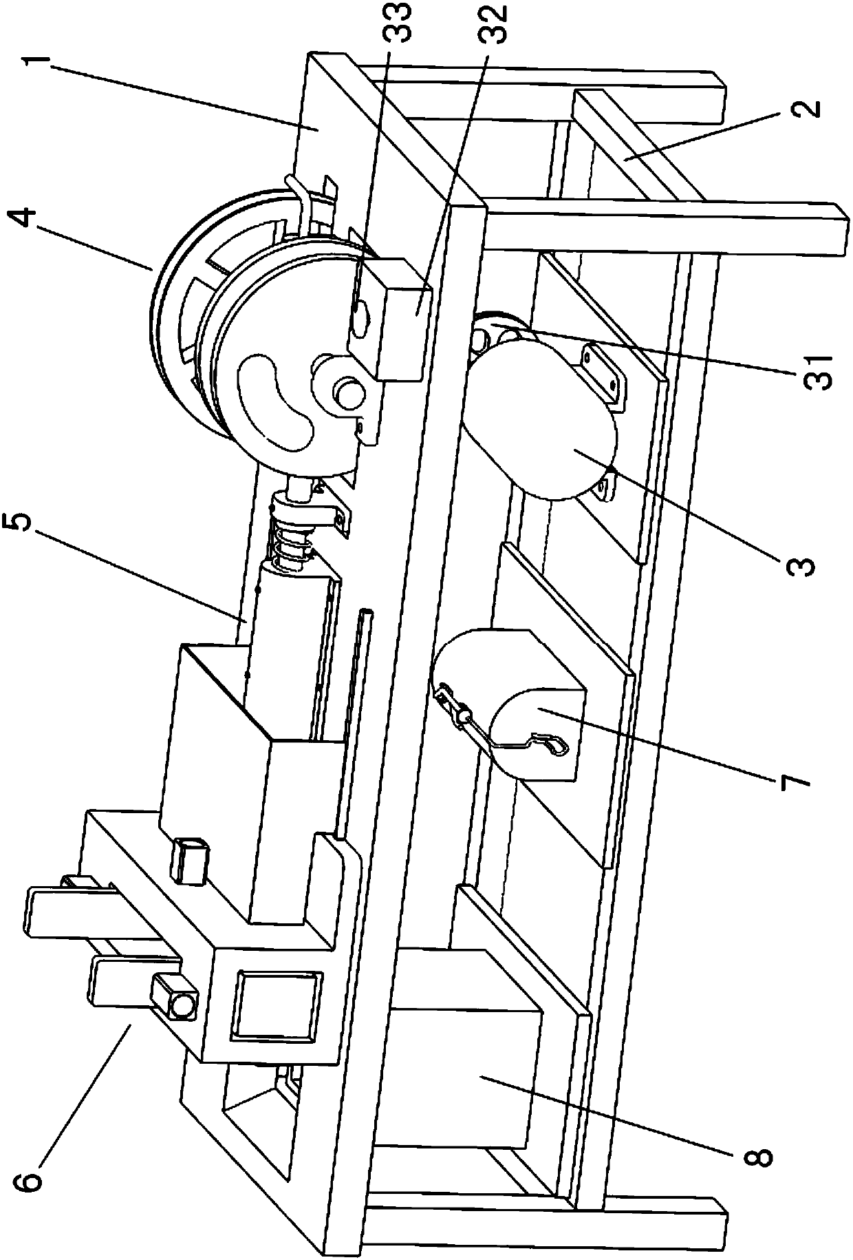 Building waste board punching device