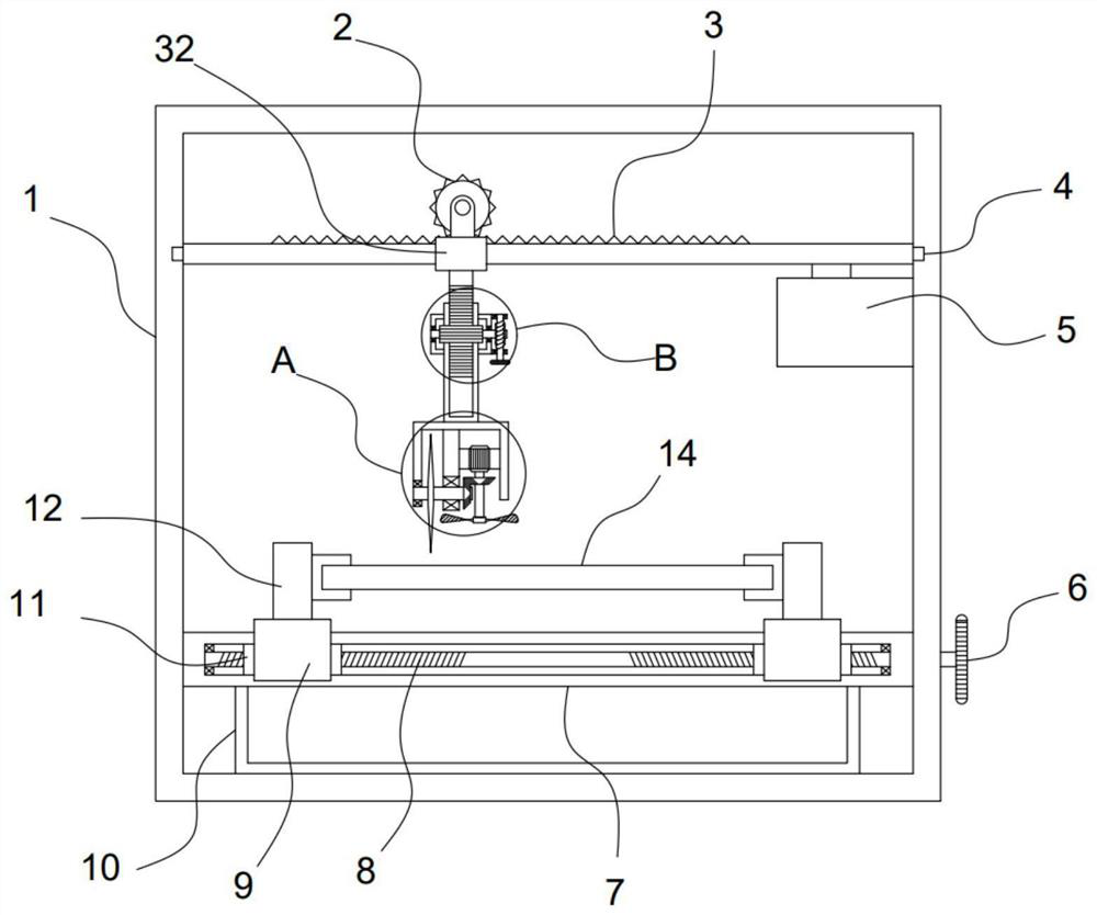 Elevator decoration part cutting device