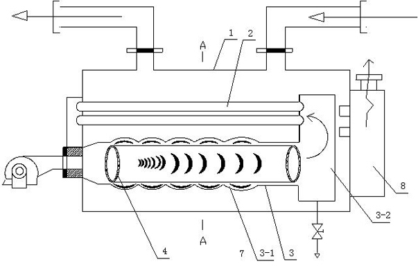 Radiant heat-conducting boiler