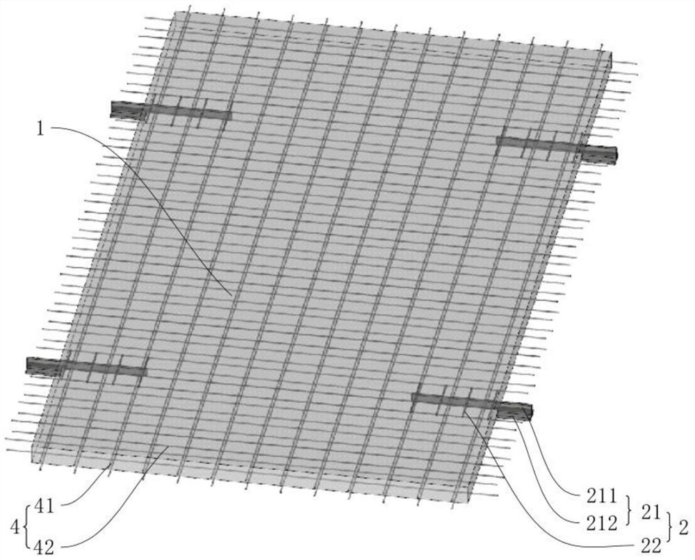 Support-free prefabricated floor slab with brackets