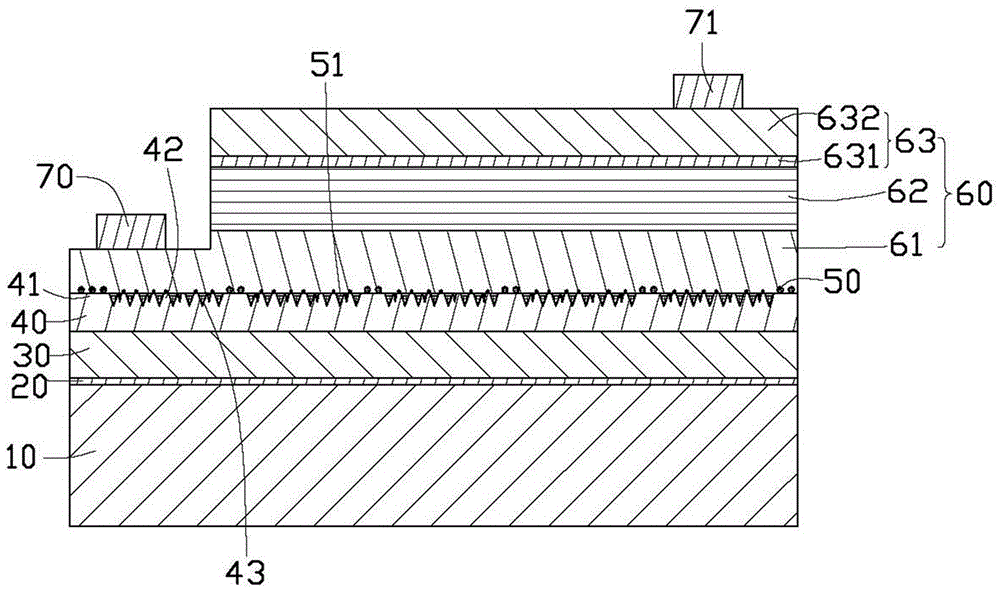 Light-emitting diode crystal grain and manufacturing method thereof