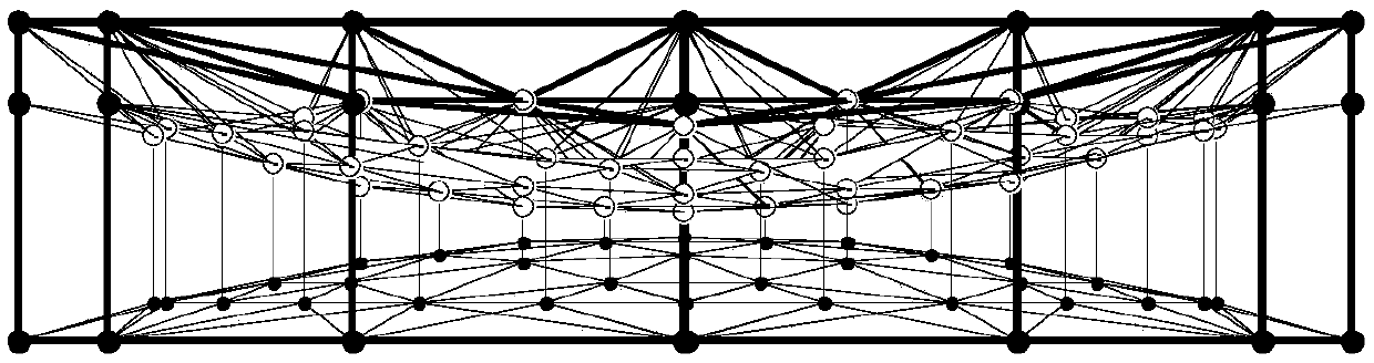 Novel three-layer net-shaped expandable antenna truss structure with beam forming