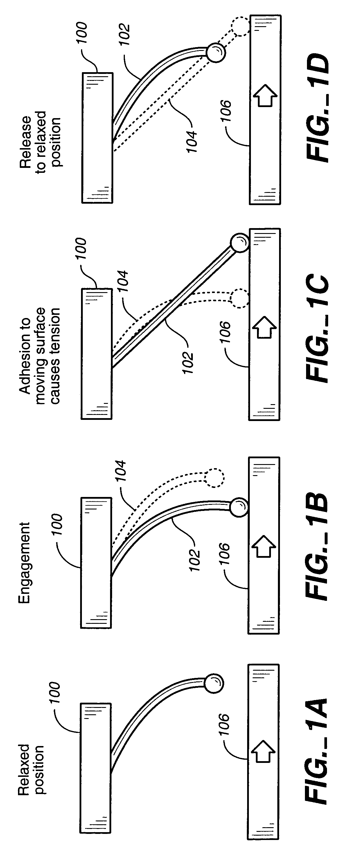 Structure having nano-fibers on annular curved surface, method of making same and method of using same to adhere to a surface