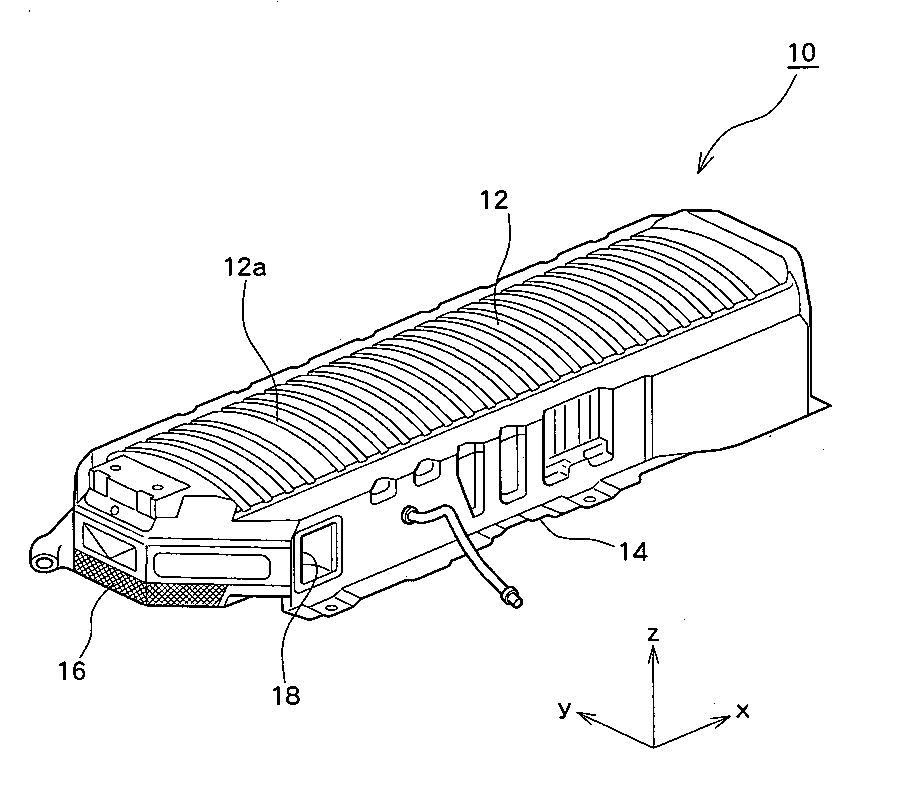 Housing structure for battery pack