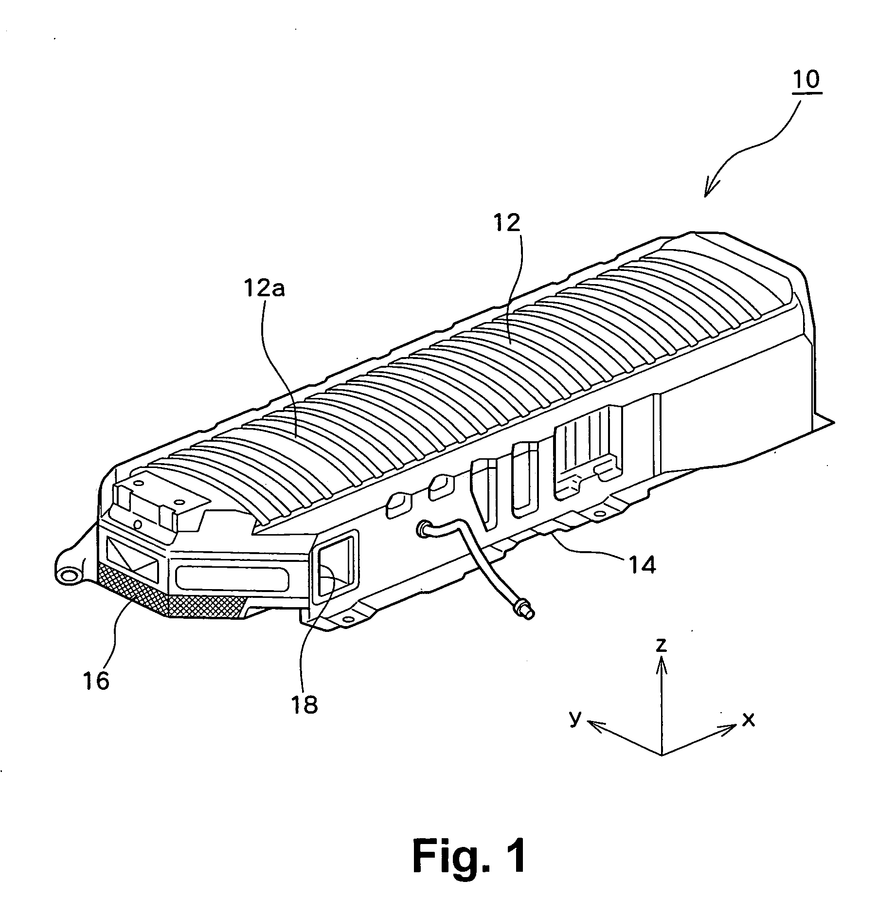 Housing structure for battery pack