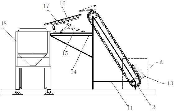 Ash material lifting device for cement preparation