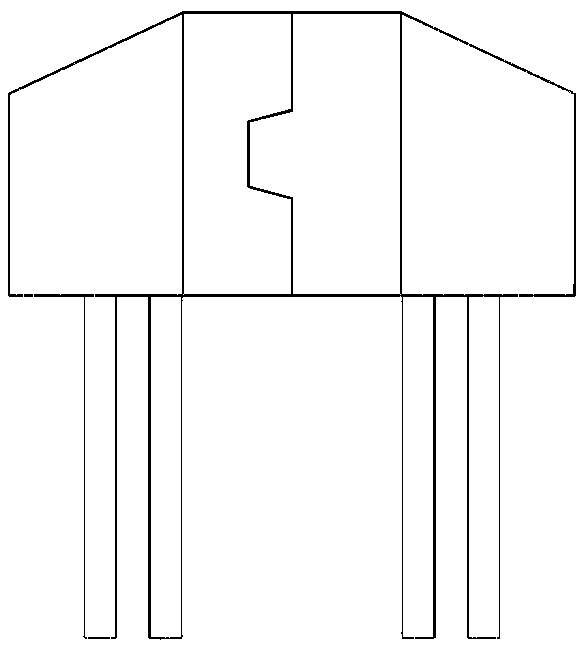 Traffic facility rod-column-combined car-collision-resistant facility structure