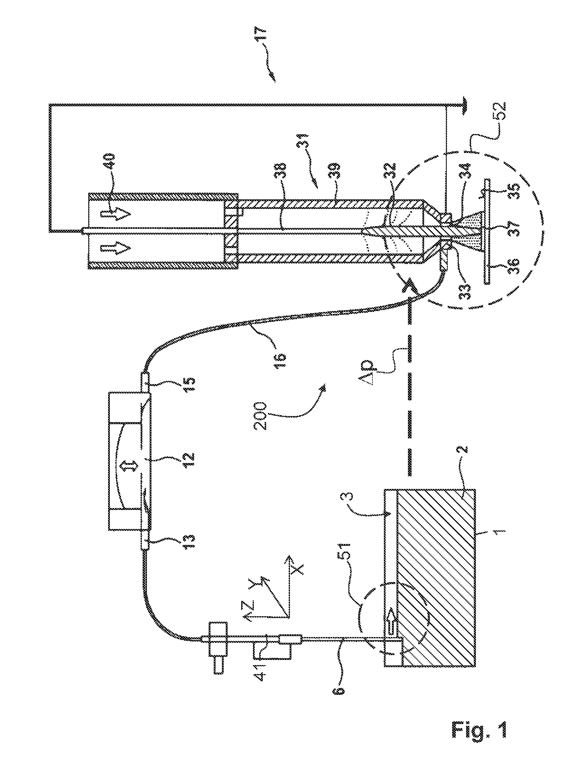 Container for powder, a method for marking/identification of a powder container and an apparatus for use of powder from the container