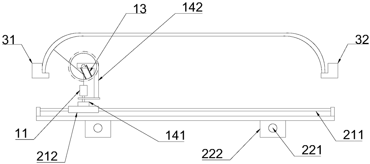 Measuring device and method for measuring curved glass
