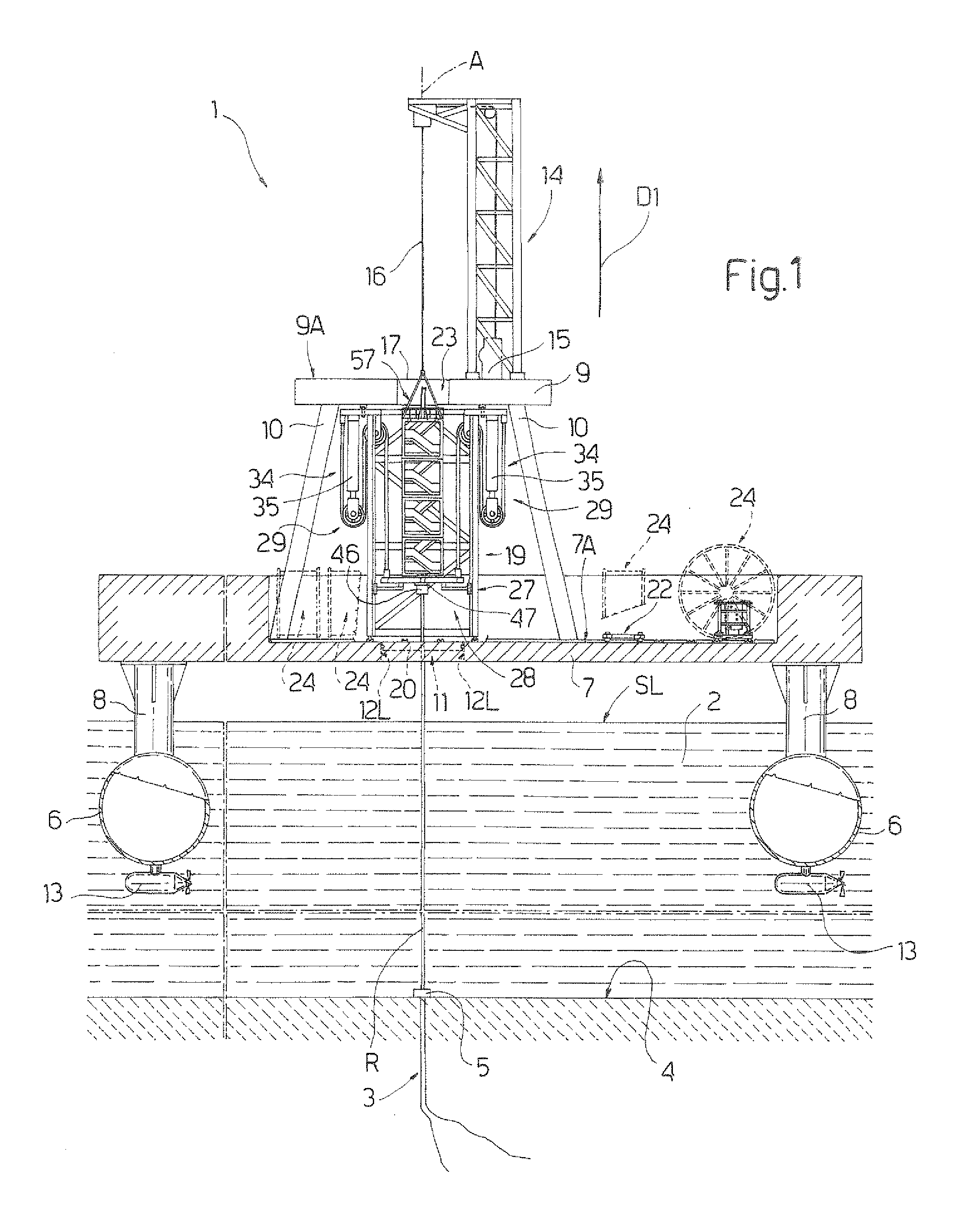 Vessel For Operating On Underwater Wells And Working Methods Of Said Vessel