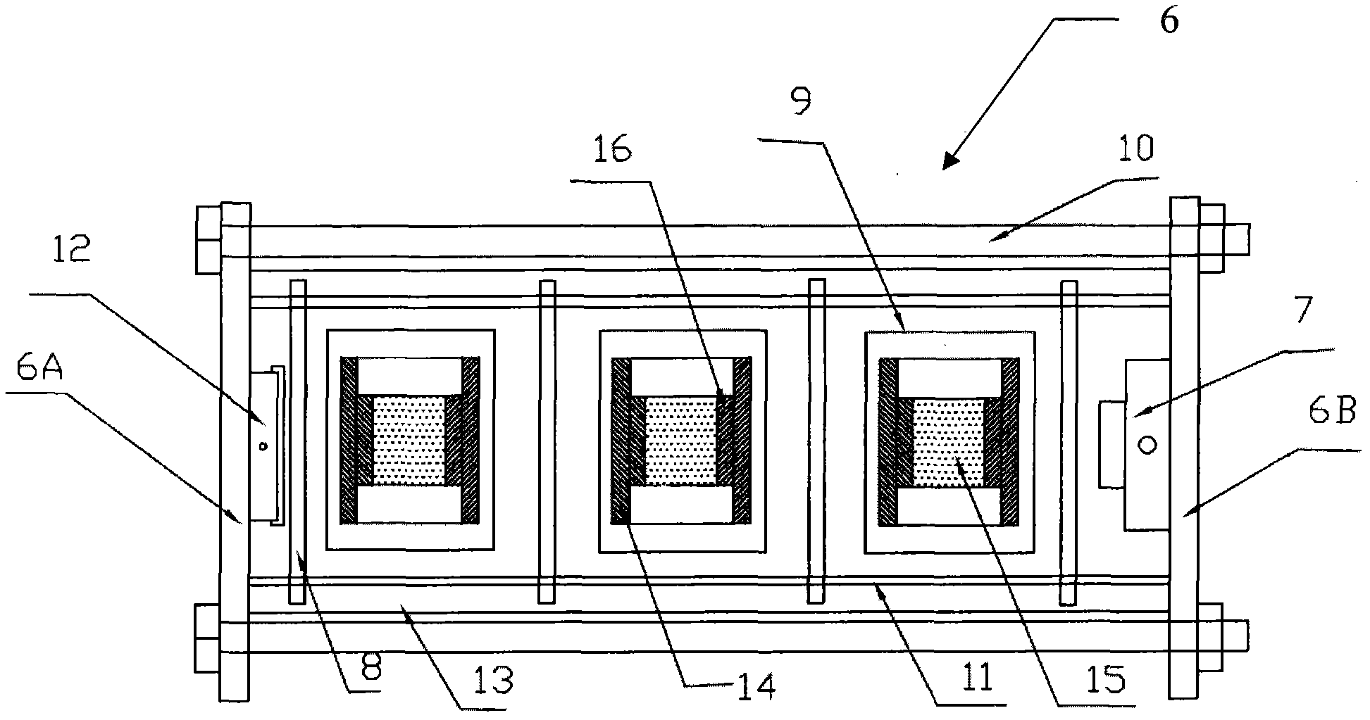 Fatigue loading device for reinforced concrete duration test