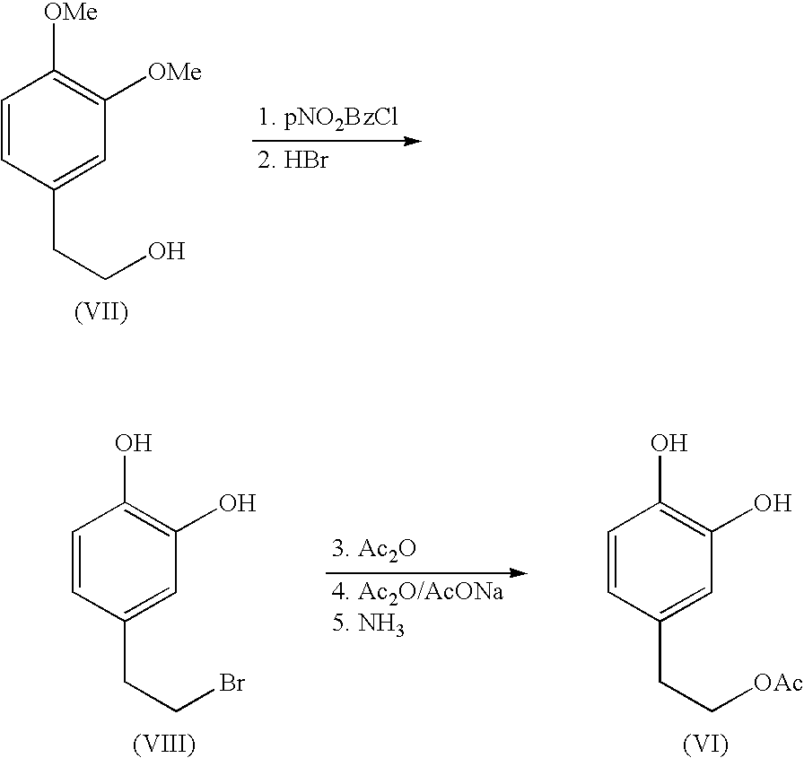 Method of preparing hydroxytyrosol esters, esters thus obtained and use of same