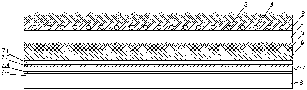 Fireproof flannelette fabric not prone to generate bacteria or mildews