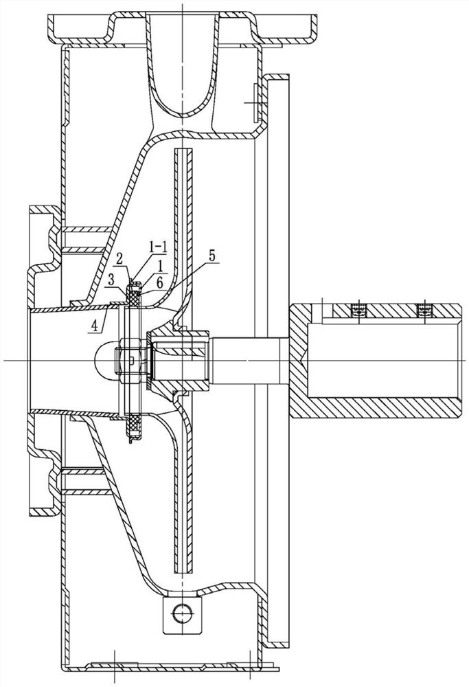 Stamping centrifugal pump sealing structure