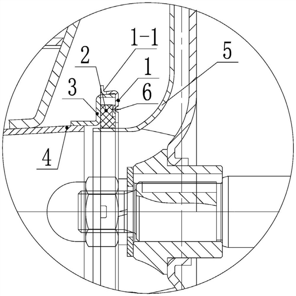 Stamping centrifugal pump sealing structure