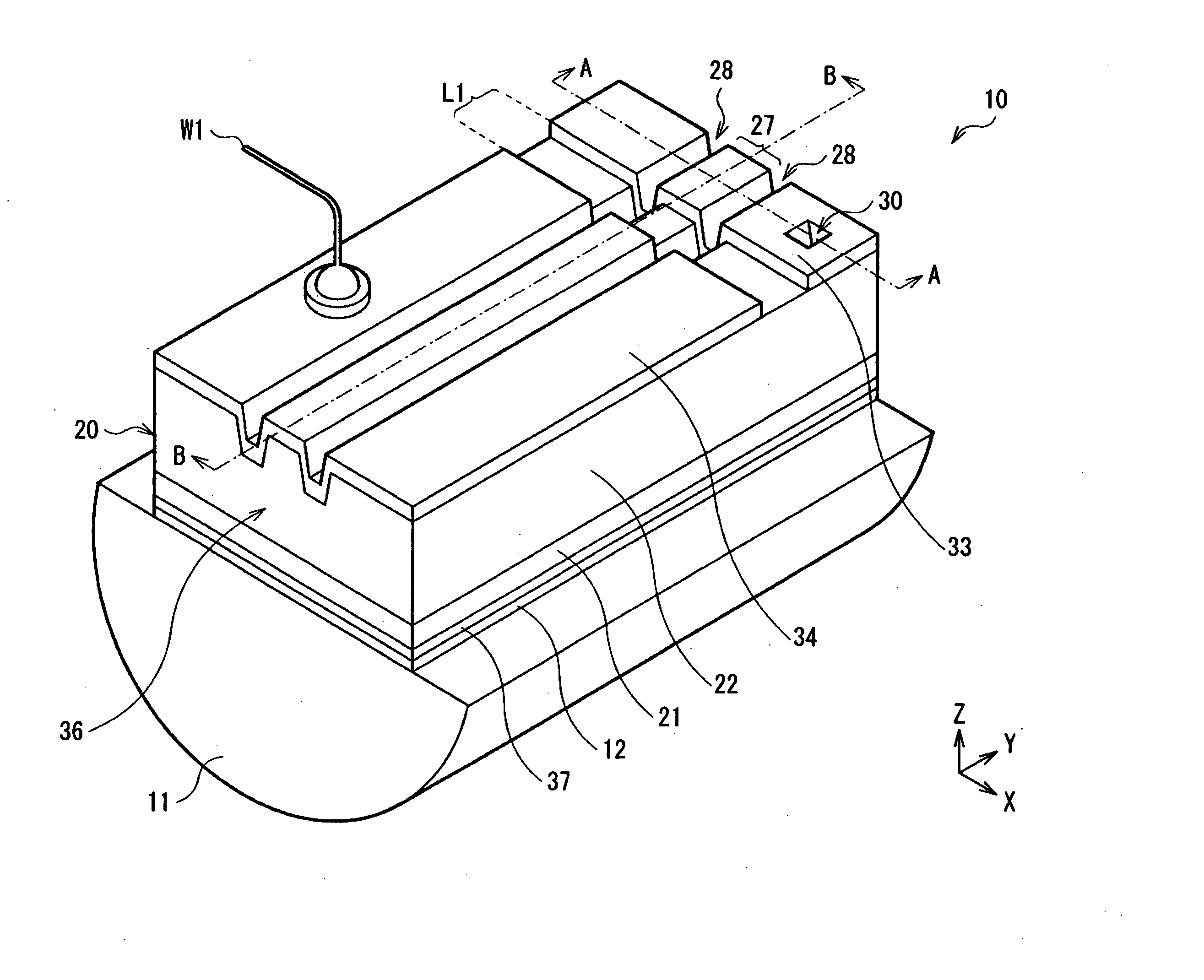 Laser diode and laser diode device