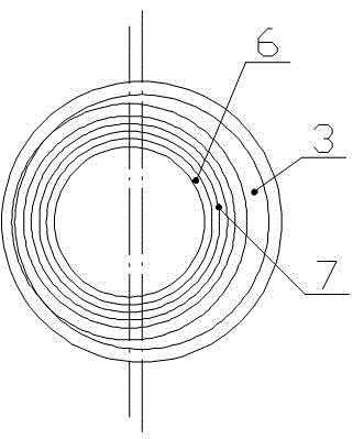 Non-plugging vertical pipe slab penetrating embedment piece and construction method thereof