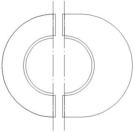 Non-plugging vertical pipe slab penetrating embedment piece and construction method thereof