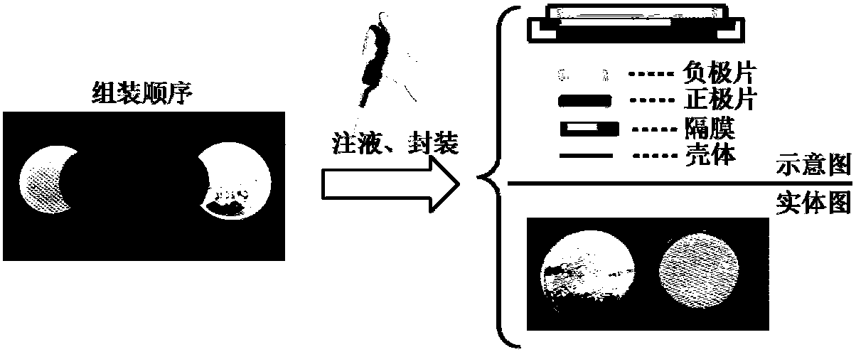 A polyaniline hollow microsphere/zinc composite positive electrode material and button lithium battery