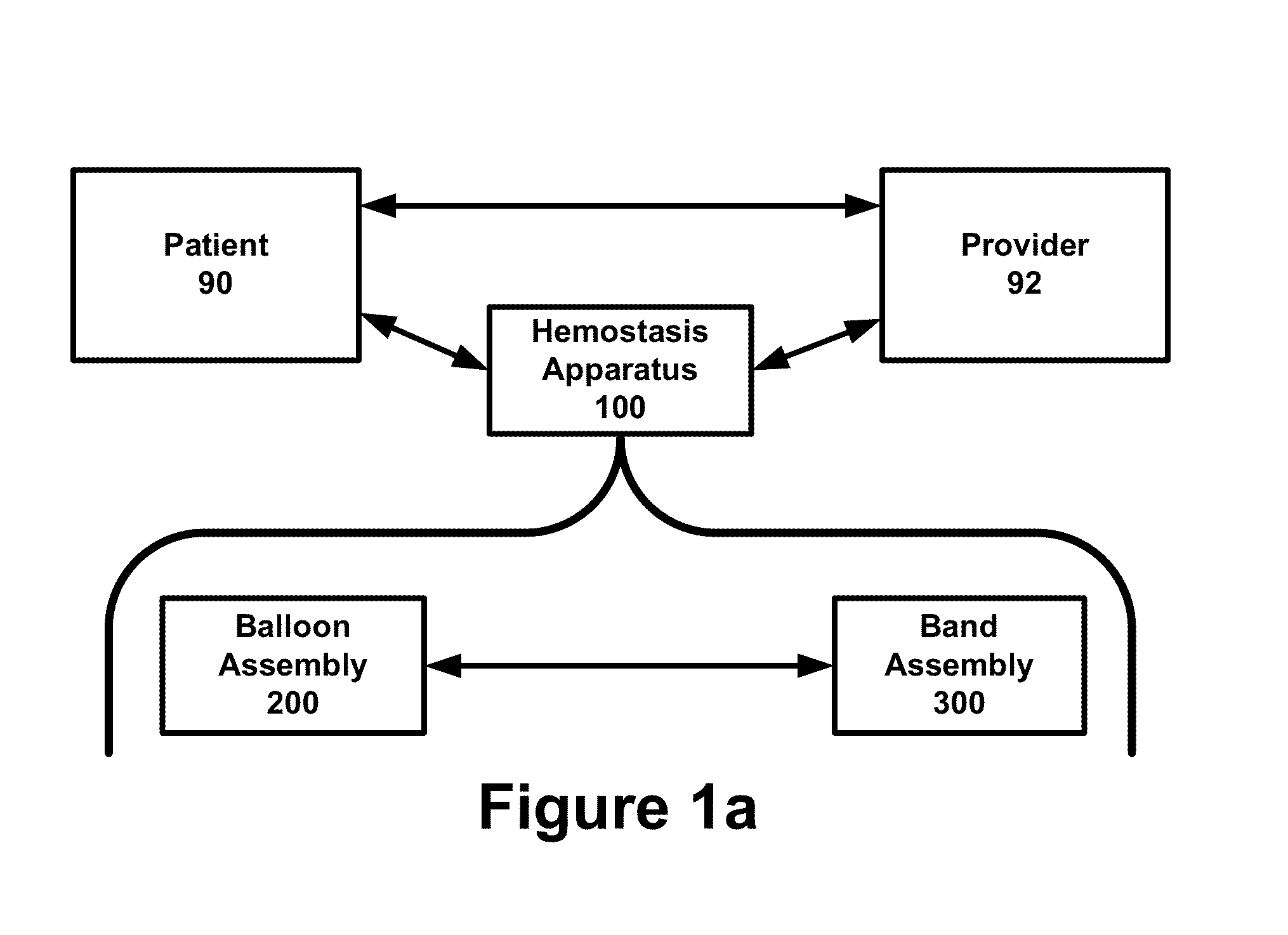 Balloon assembly for use in a hemostasis band