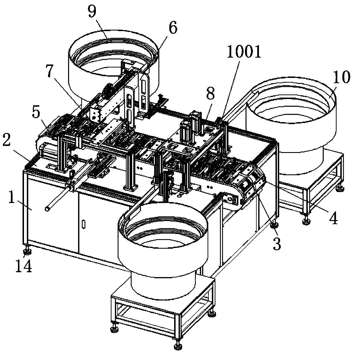 Mop face plate assembly machine