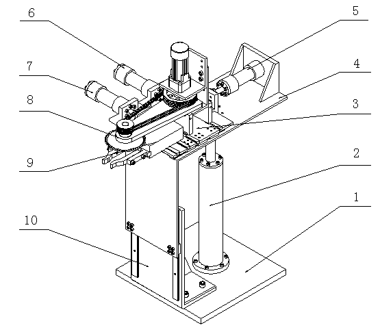 Guide rail movable type banana picking machine