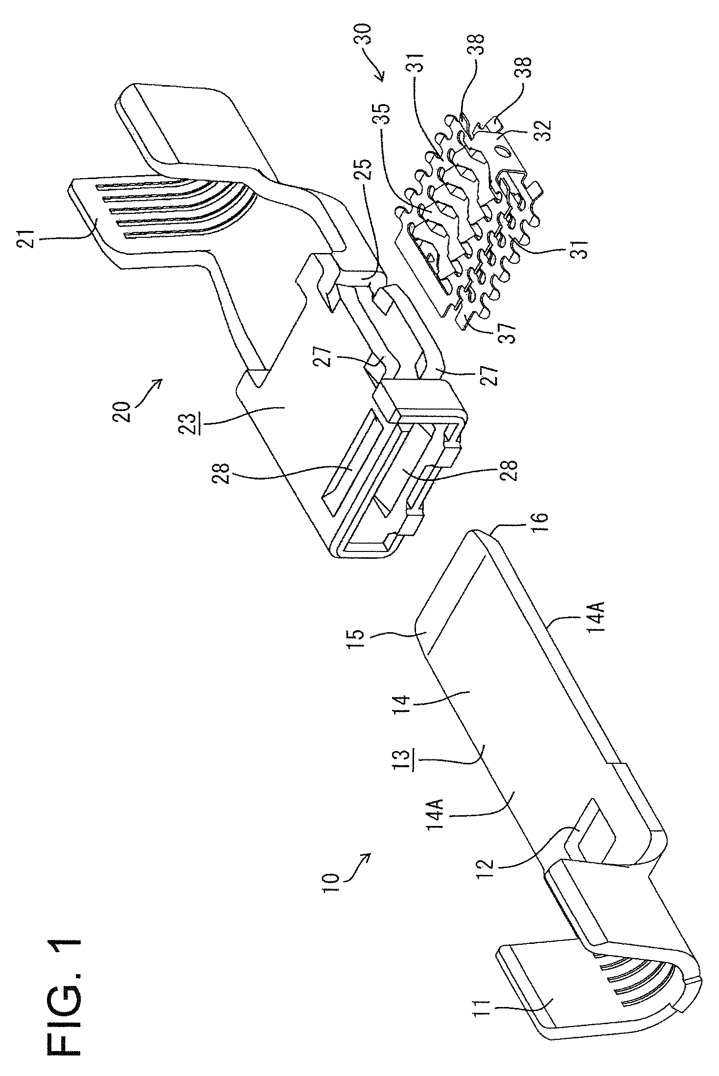 Terminal fitting connecting structure
