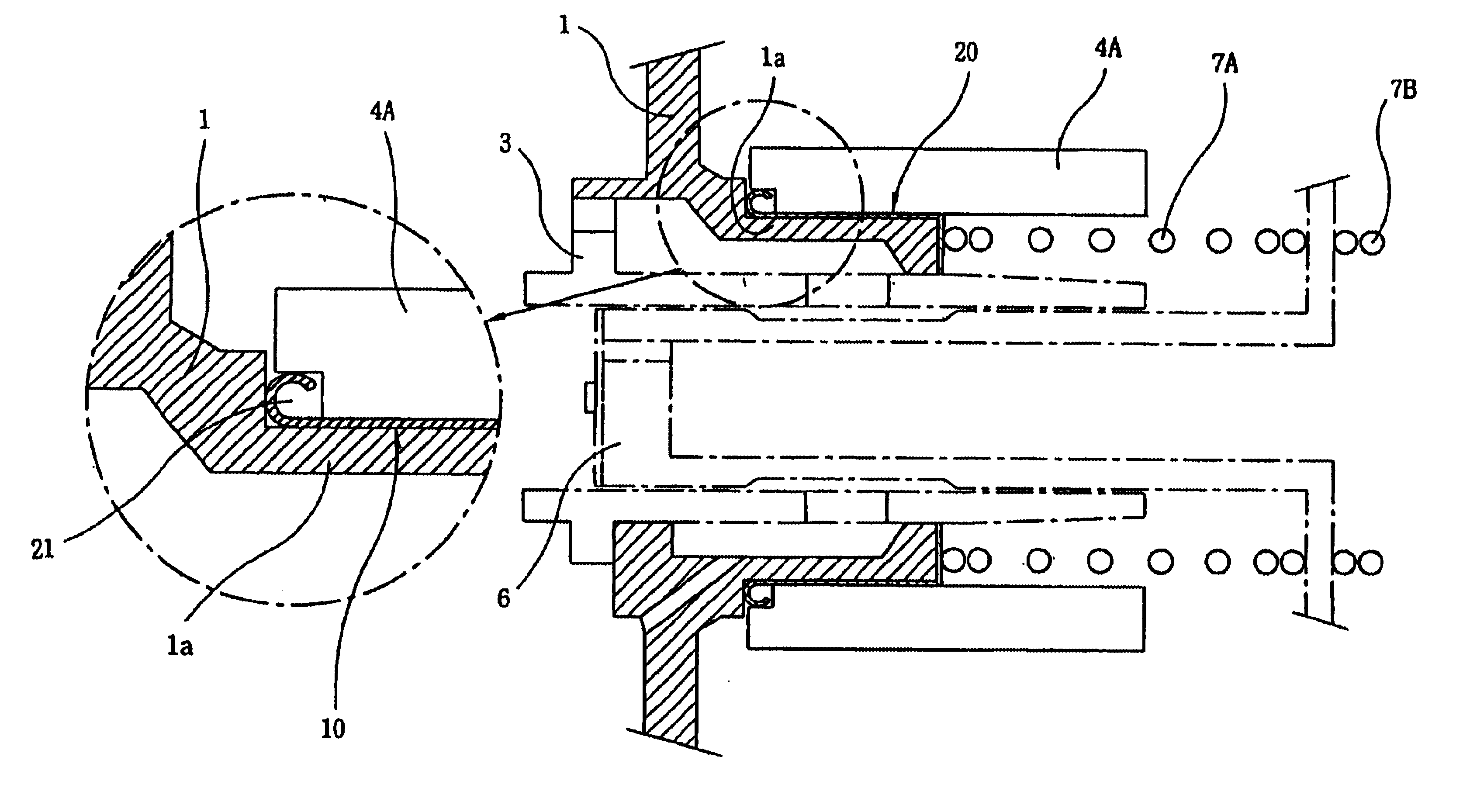 Reciprocating compressor having an inner core with a scratch resistant intermediate member