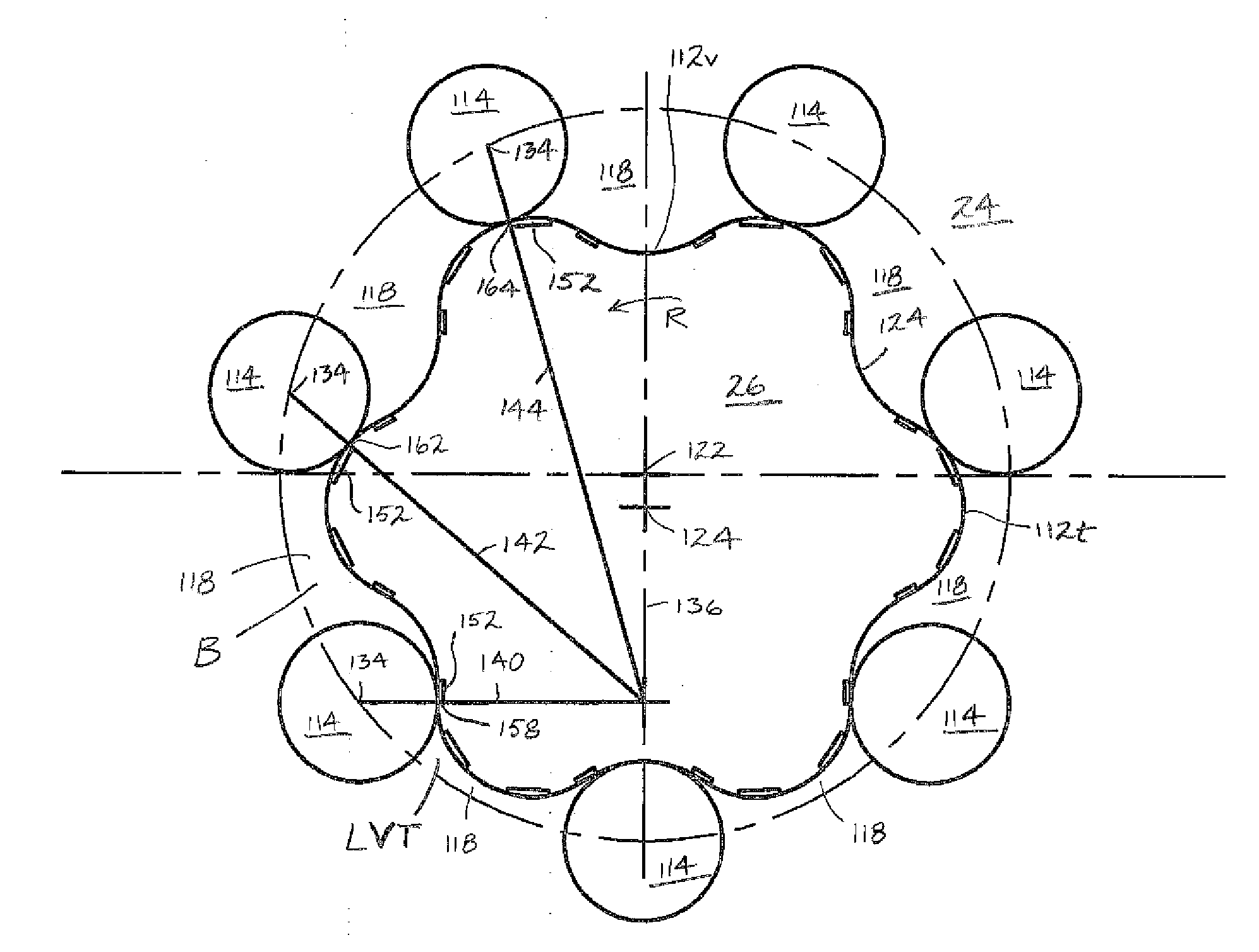 Rotor with cut-outs