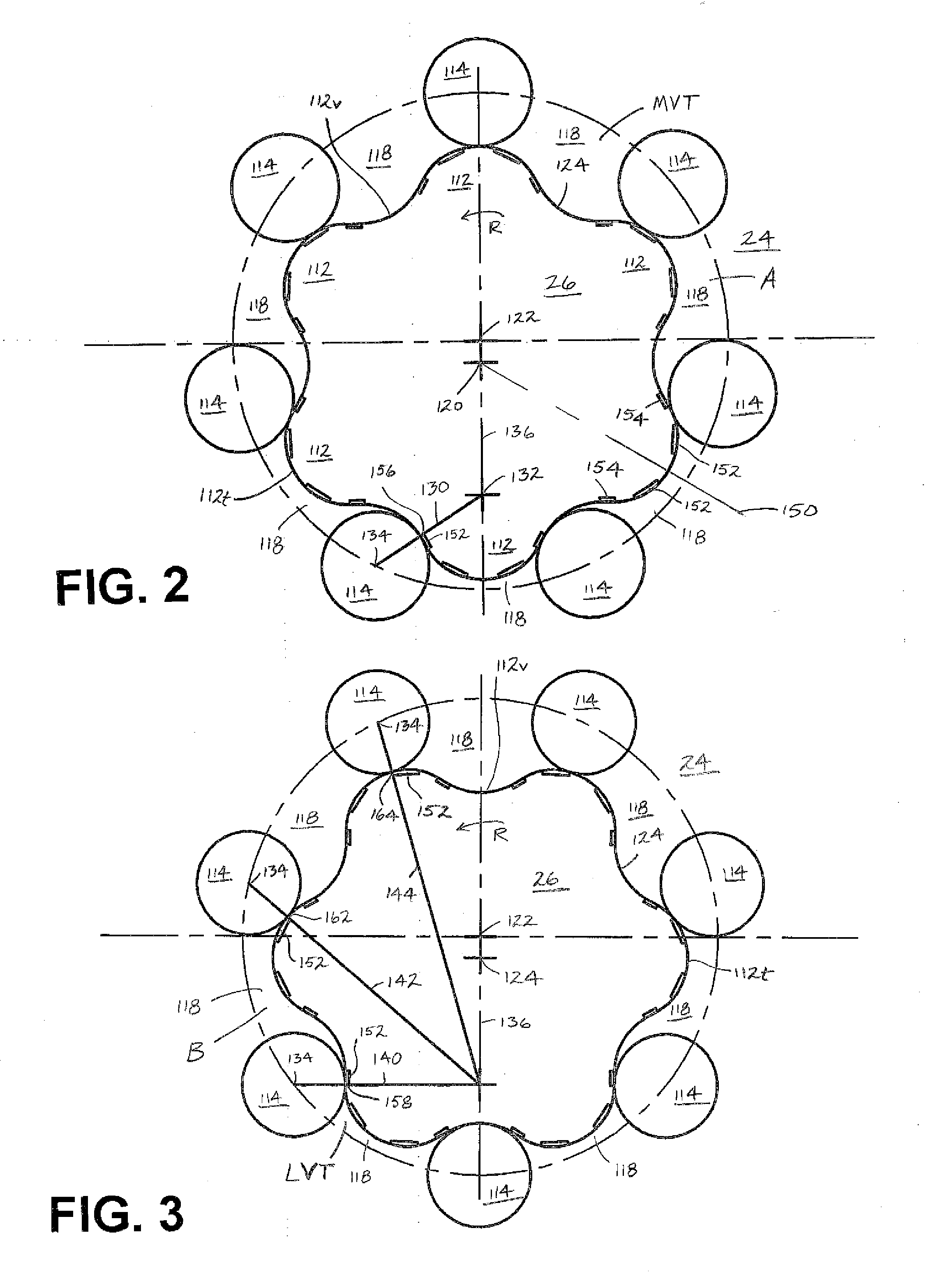 Rotor with cut-outs