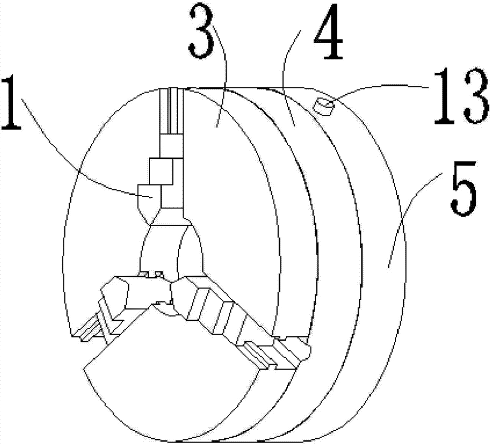 Electric-driven three-jaw chuck