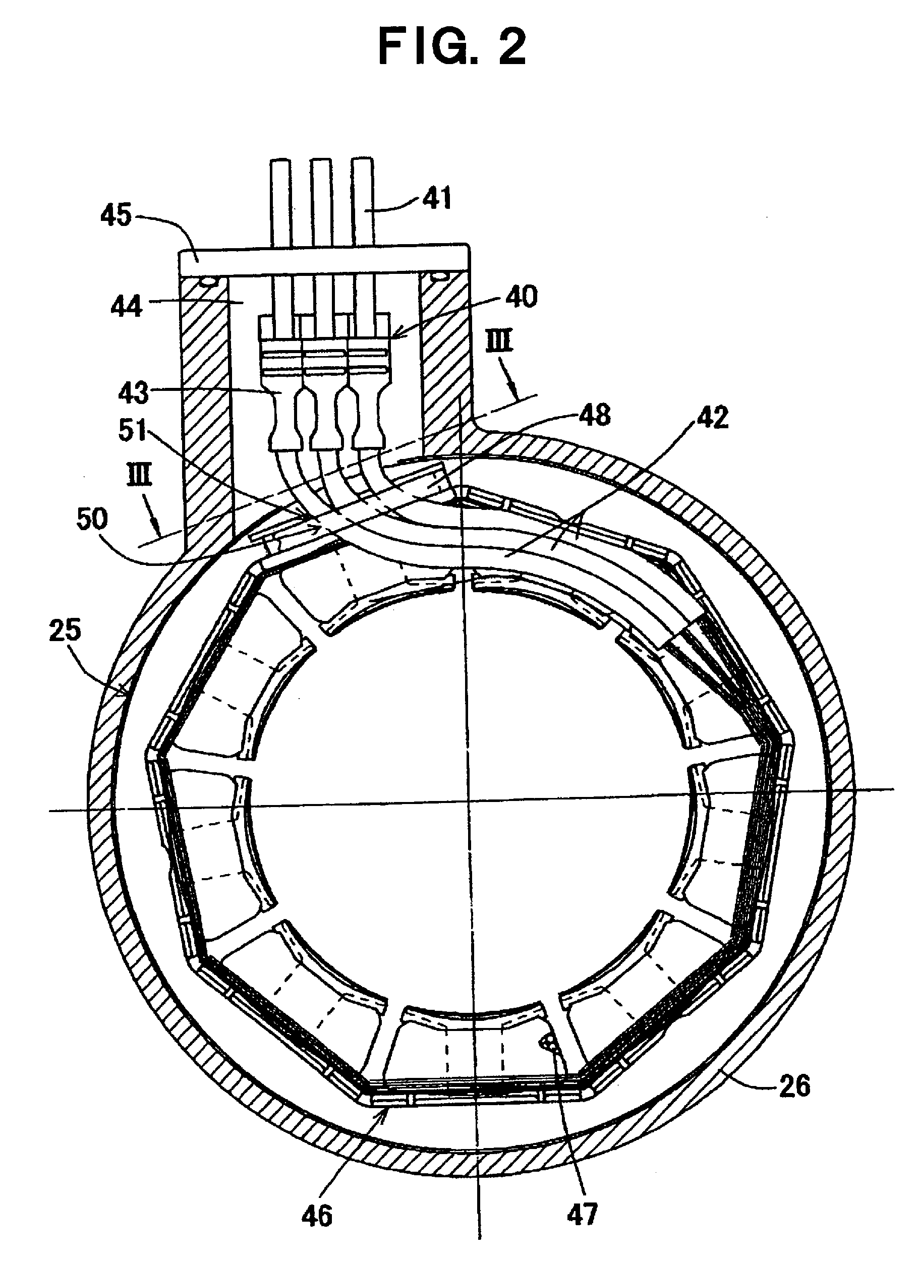 Electric wire holding structure for electric compressor and electric wire holding method for electric compressor