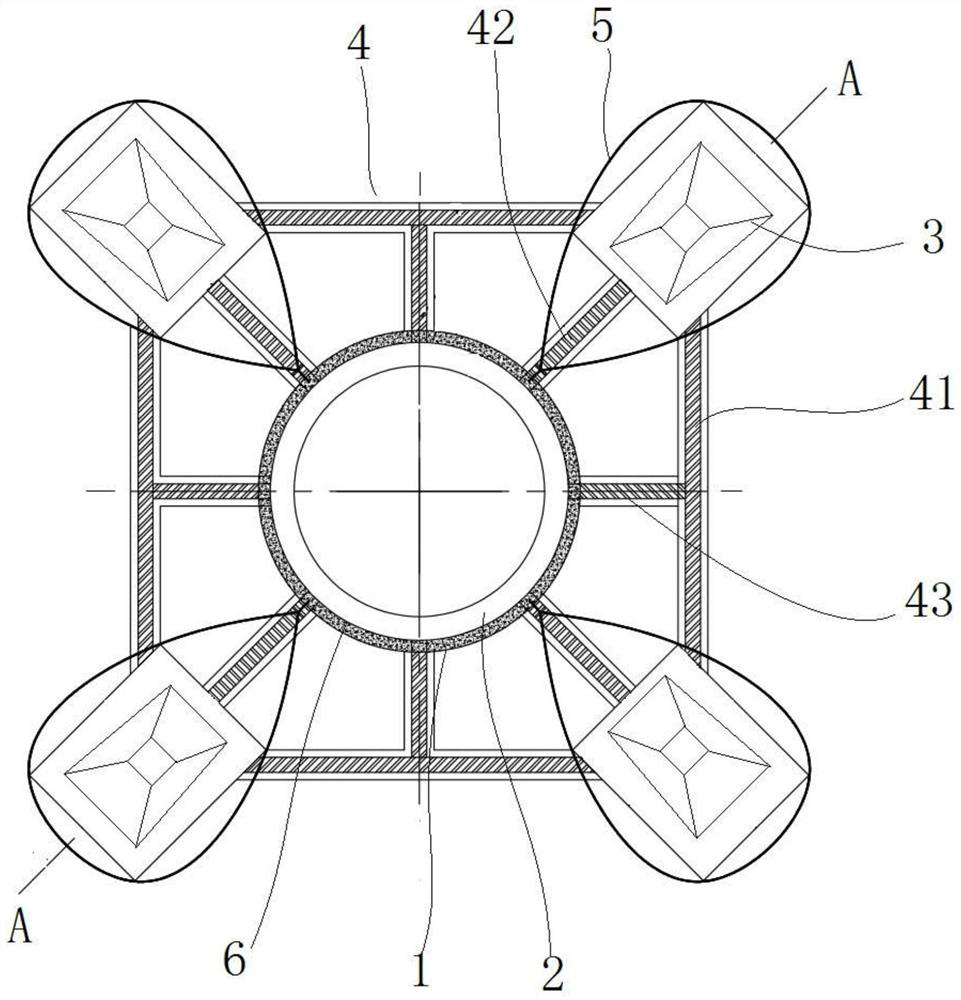Soft stratum vertical shaft derrick structure and construction method thereof