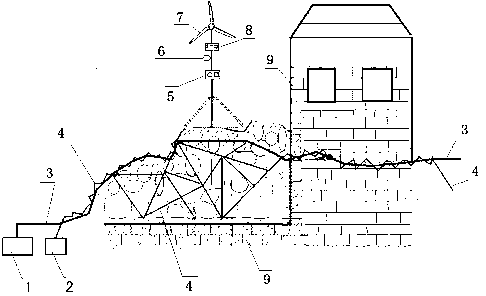 Device for conducting real-time warning on geological side slope through communication optical cable and guaranteeing communication