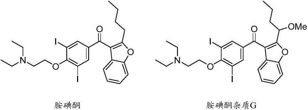 Method for synthesizing amiodarone impurity G and application of amiodarone impurity G