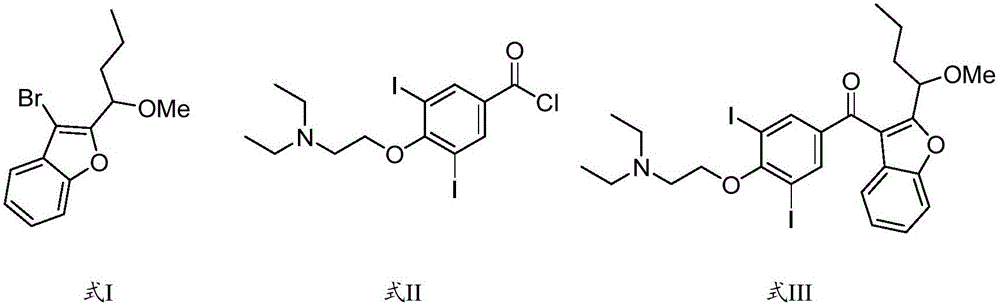 Method for synthesizing amiodarone impurity G and application of amiodarone impurity G