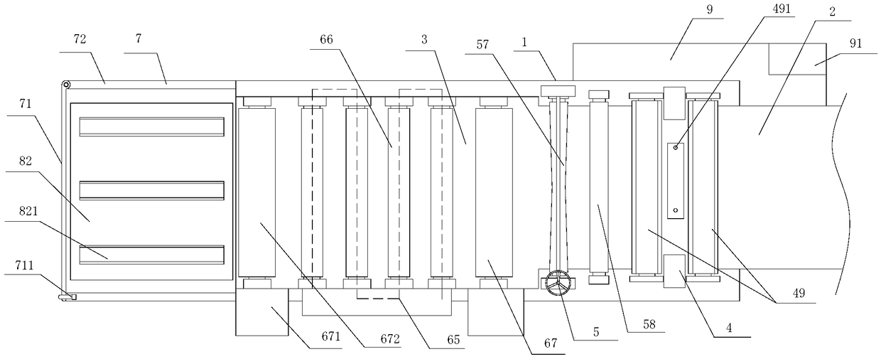 A slitting and conveying device for a laminating machine