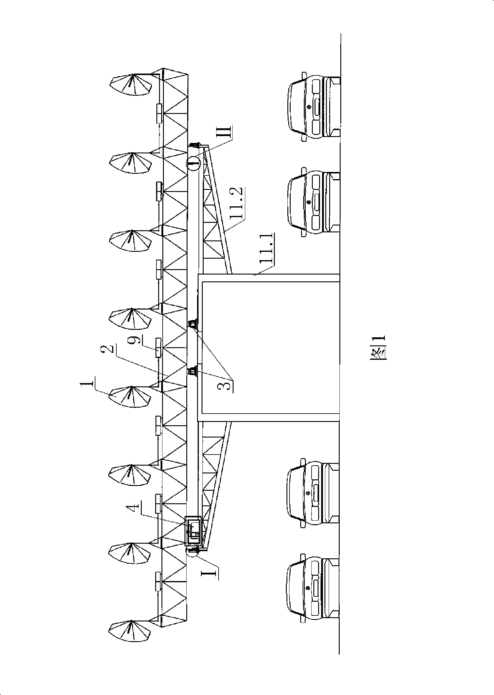 Slewing supporting device for array type solar light-heat power-generation collecting device