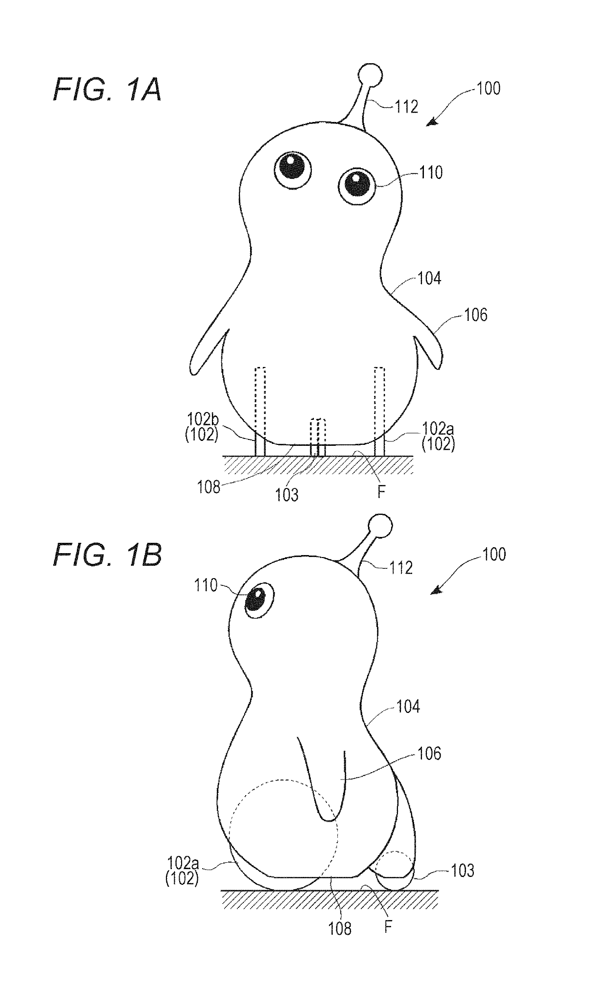 Autonomously acting robot that changes pupil