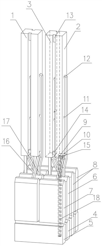 Reheating type multi-section heating coke oven combustion system