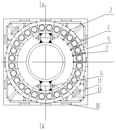 Circular section pressure pipe annular anti-throwing limiting device and method thereof