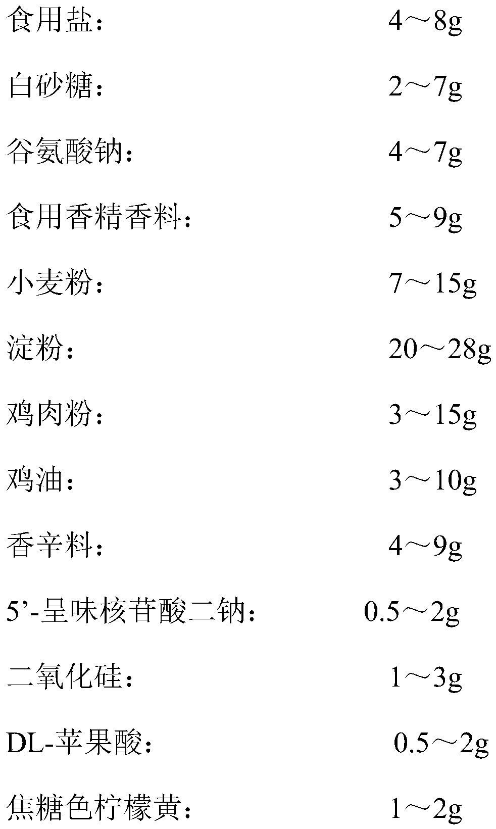 Zijin eight-pig-part soup solid seasoning and preparation method thereof