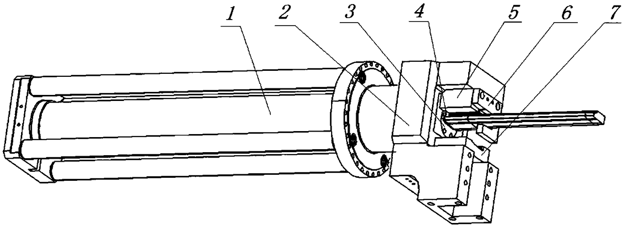 Automatic core penetrating and pulling device for stretch bending