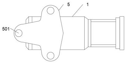 Forging and pressing integrated horizontal type male elbow with seat