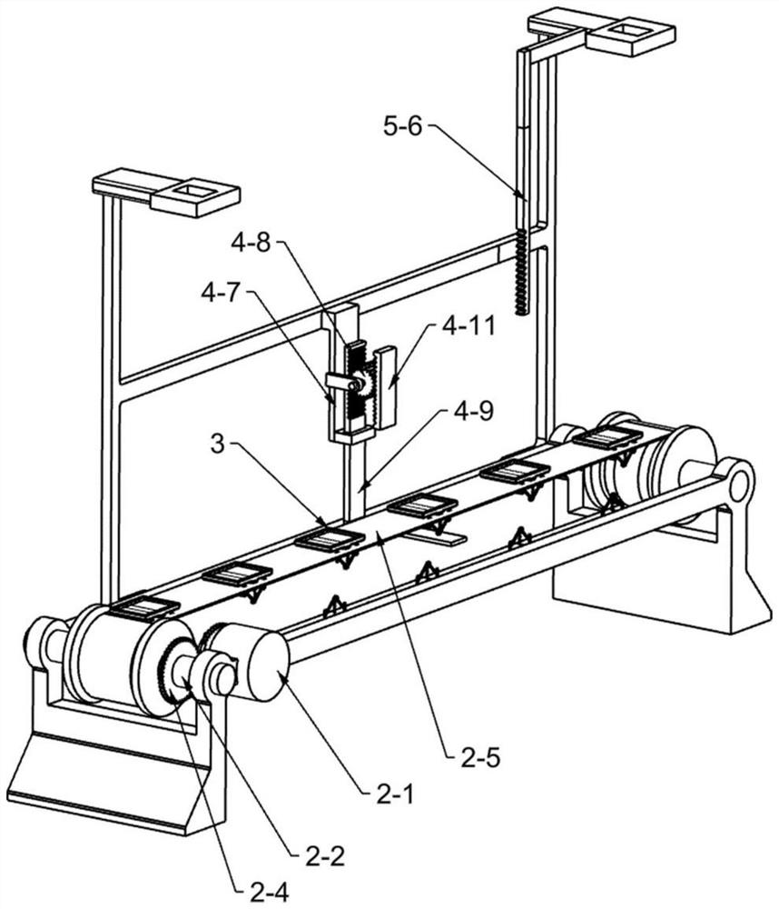 Continuous gilding paper attaching device for garment hang tag processing