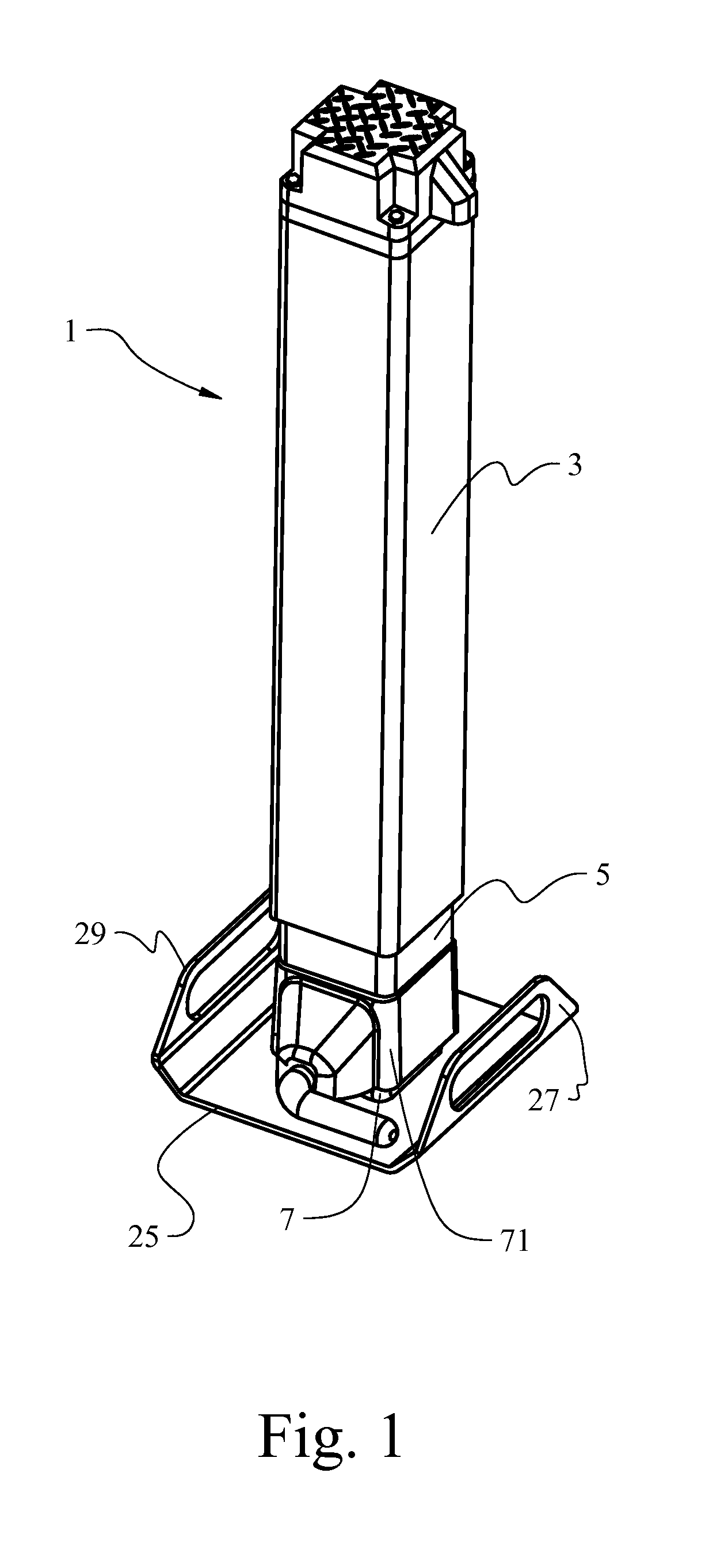 Self-retracting hydraulic jack assembly