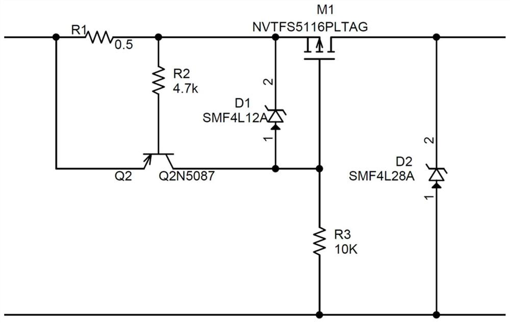 Aviation surge protection circuit with controllable discharge current