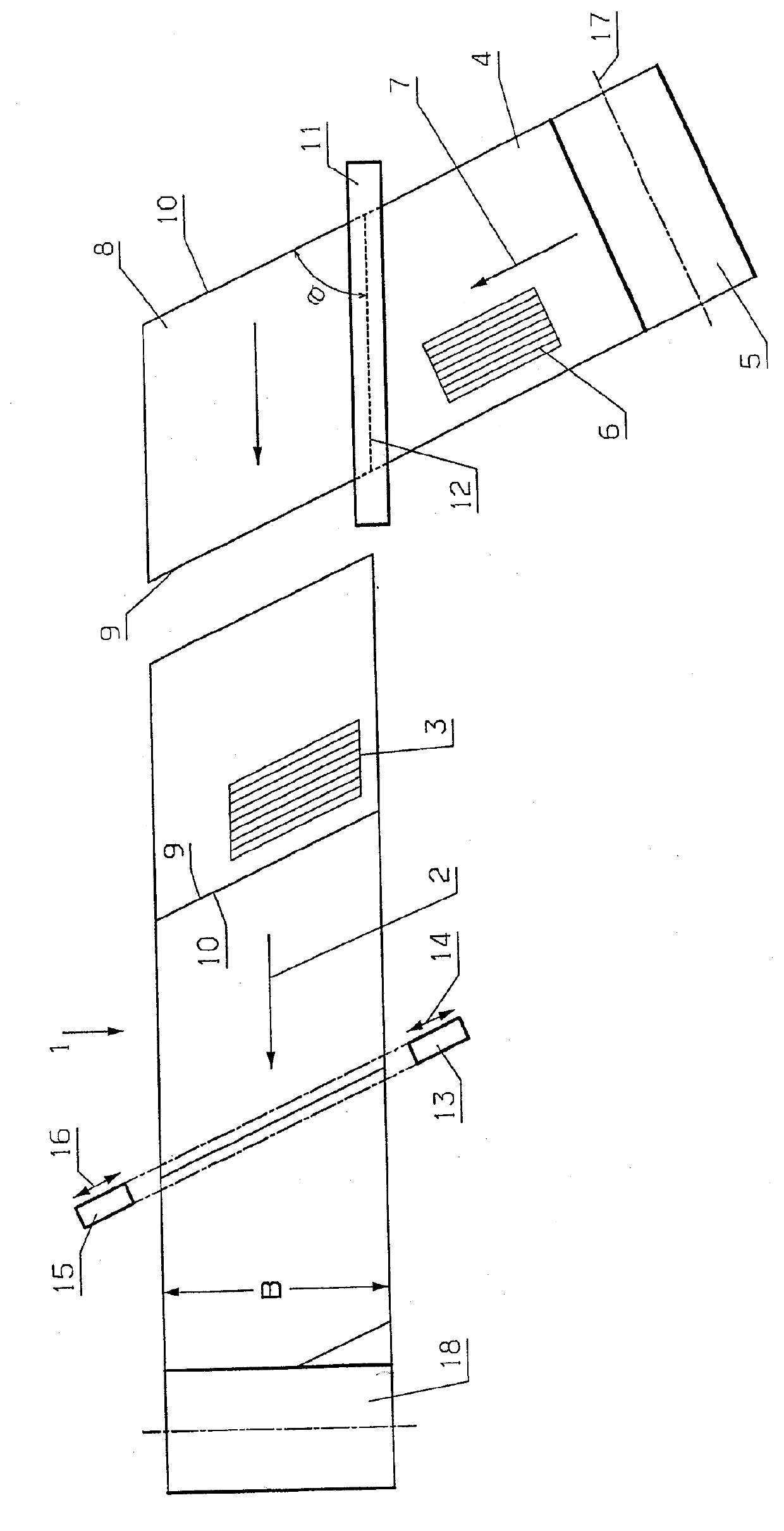 Method and device for producing semi-finished web and method for producing composite material